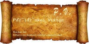Pölöskei Viktor névjegykártya