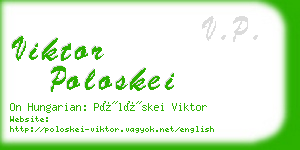 viktor poloskei business card